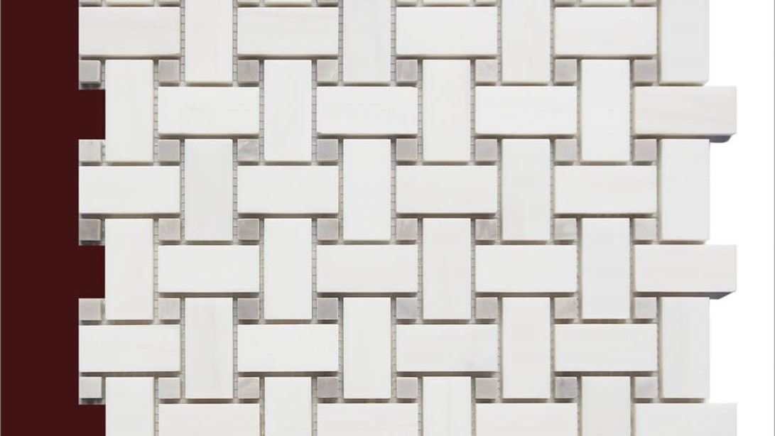 Glacier White, Ice Grey, Basket Wave, Polished