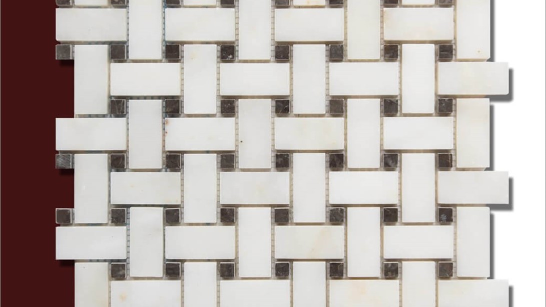 Afyon White, Mont Grey, Basket Wave, Polished