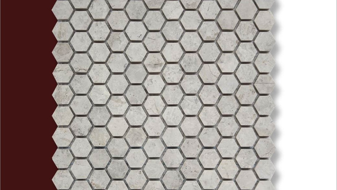 Tundra Grey, Hexagon, Honed