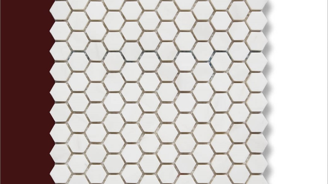 Glacier White, Hexagon, Polished